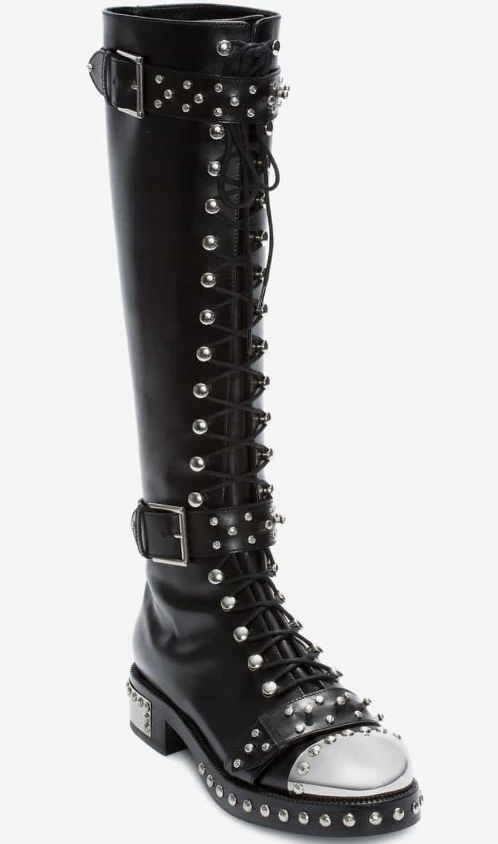 Nicki Minaj Shoots Music Video in Alexander McQueen Hobnail Boots