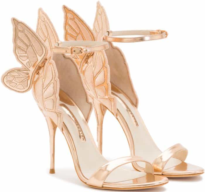 Sophia Webster “Chiara” Sandals in Rose Gold