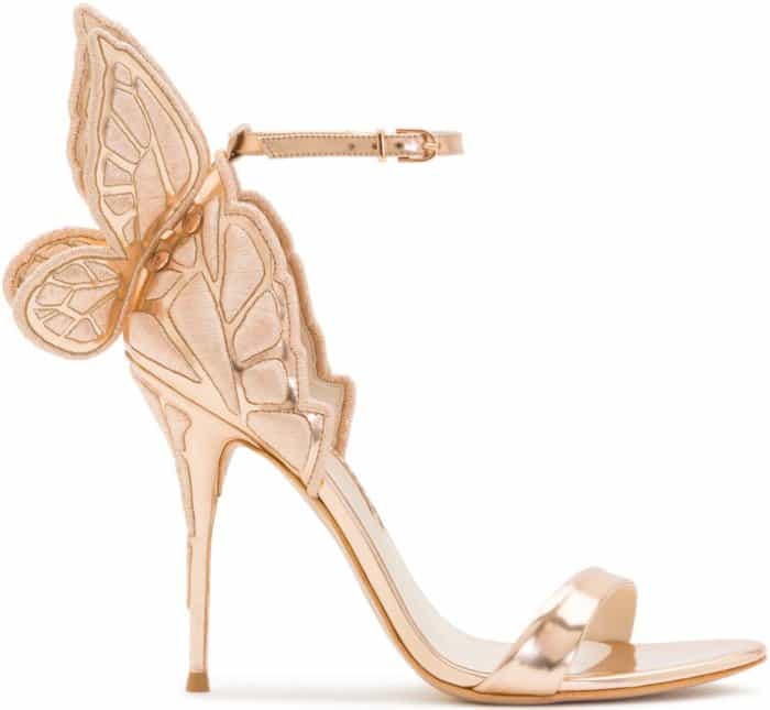 Sophia Webster “Chiara” Sandals in Rose Gold