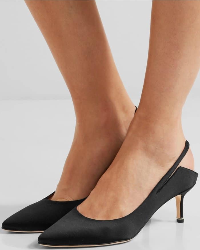 Vetements x Manolo Blahnik satin slingback pumps