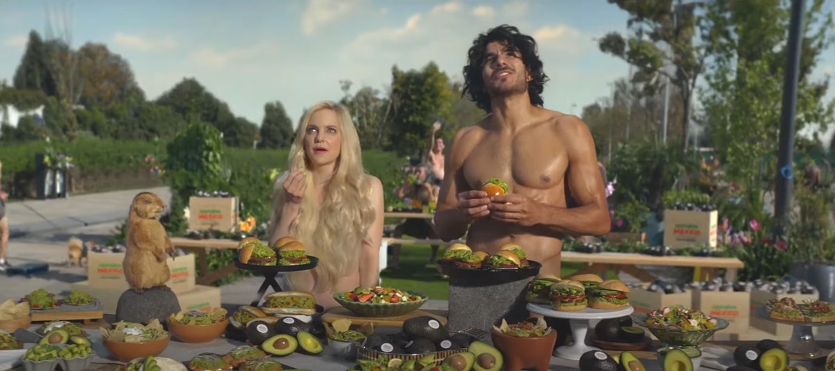 Anna Faris takes part in Avocados From Mexico's Make It Better campaign, portraying the biblical character Eve in a fresh interpretation of what might have transpired had she consumed an avocado instead of an apple