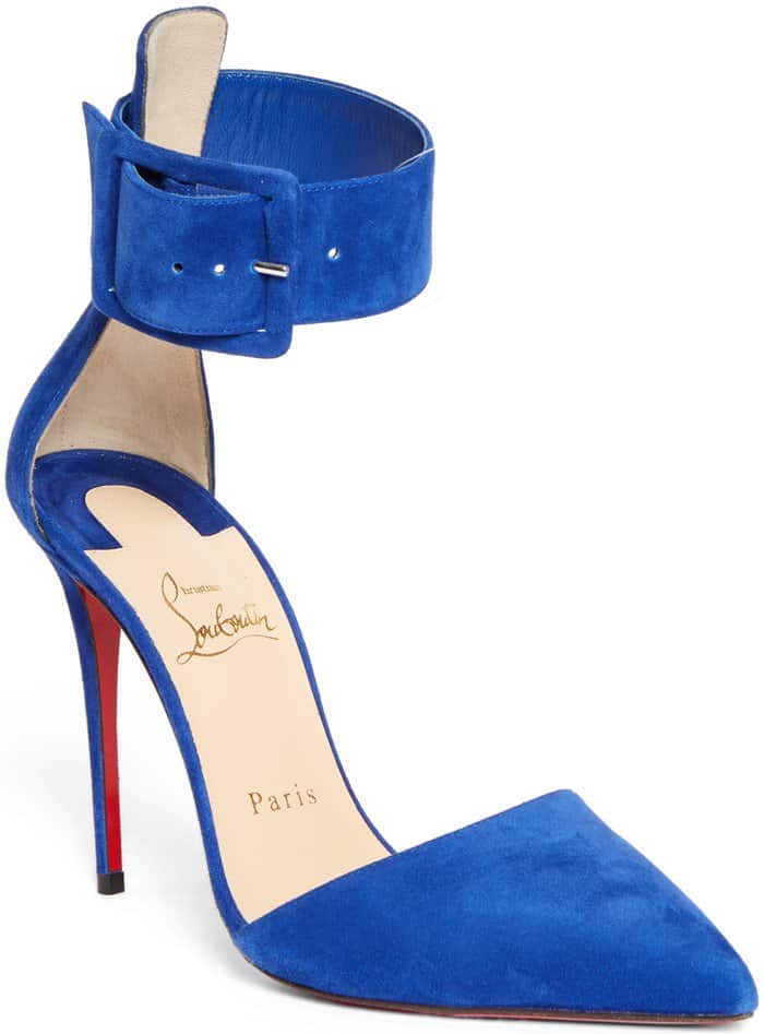 Christian Louboutin 'Harler' Pointed-Toe Ankle-Strap Pumps