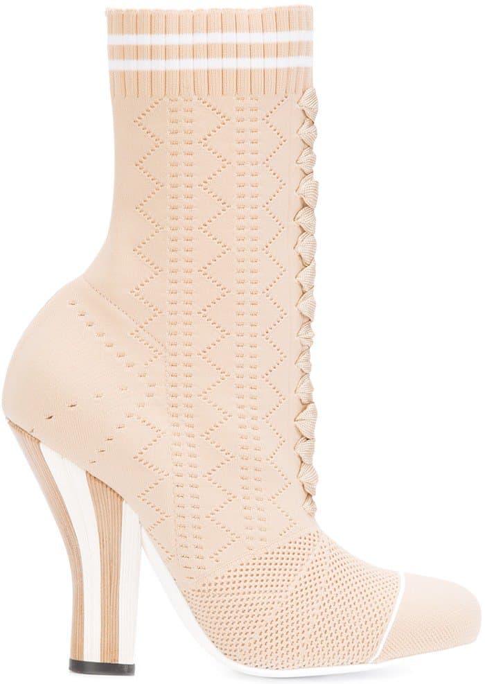 Fendi Stretch-Knit Ankle Boots