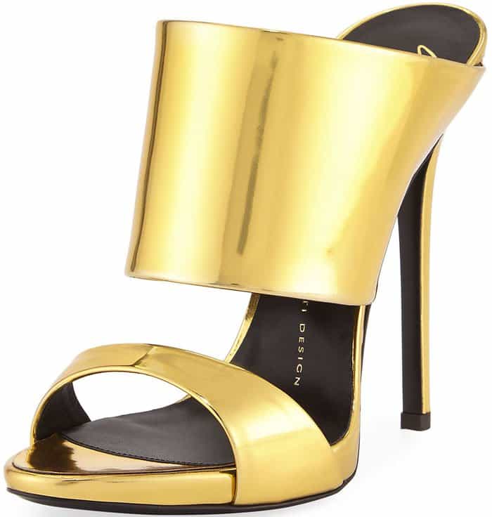 Gold Metallic Giuseppe Zanotti "Andrea" Mules