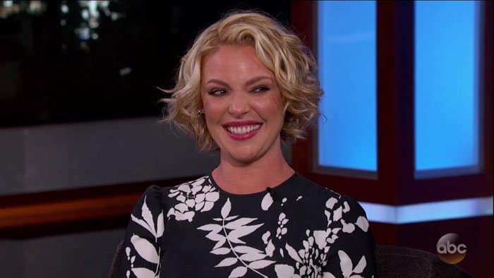 Katherine Heigl appearing on Jimmy Kimmel Live!