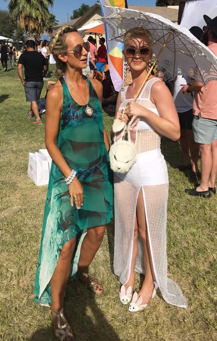 Katy Perry, posing Lady Victoria Frederica Isabella Hervey, at Coachella Music Festival