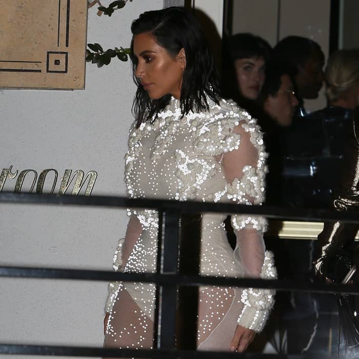 Kim Kardashian in a white Givenchy gown at Daily Front Row’s 3rd Annual Fashion Los Angeles Awards in West Hollywood on April 2, 2017