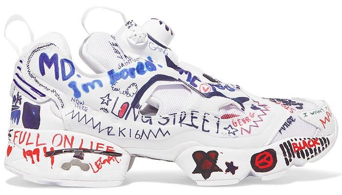 Vetements x Reebok "Instapump Fury" printed neoprene-and-canvas sneakers