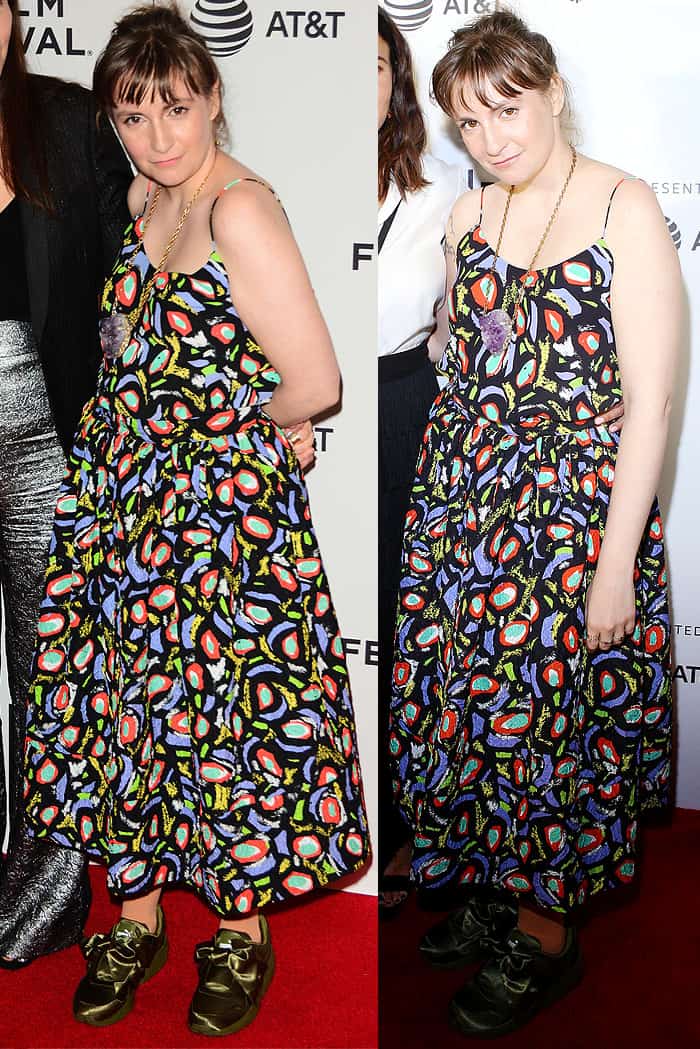 Lena Dunham attending the "My Art" premiere during the 2017 Tribeca Film Festival at Cinepolis Chelsea in New York City on April 22, 2017.