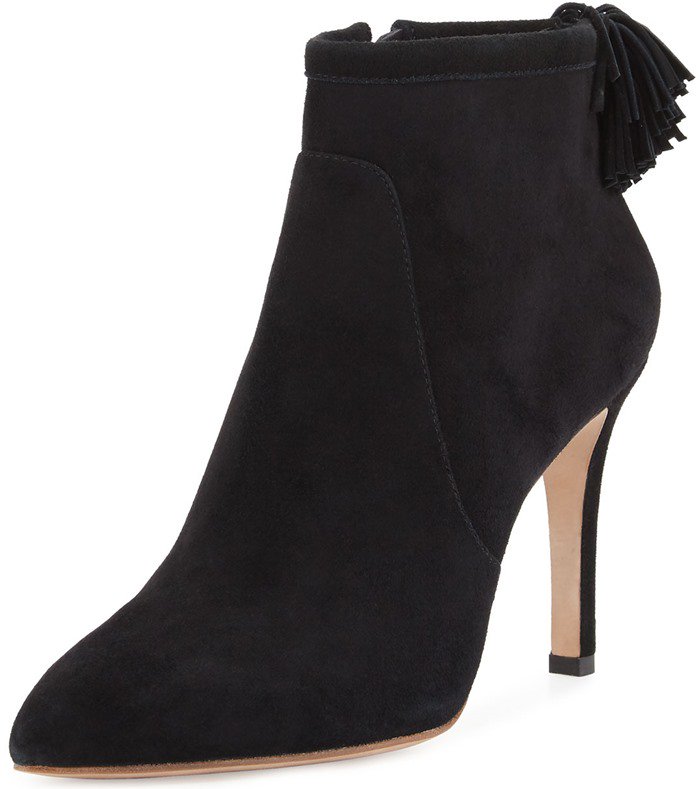 Loeffler Randall 'Maryl' Suede Pompom Booties