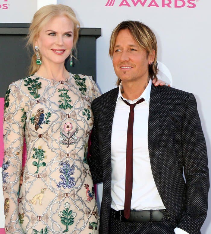 Nicole Kidman with husband Keith Urban at the 52nd Academy of Country Music Awards