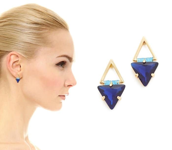 Rebecca Minkoff thread wrapped geometric stud earrings