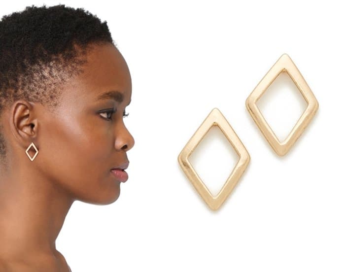 Shashi geometric stud earrings