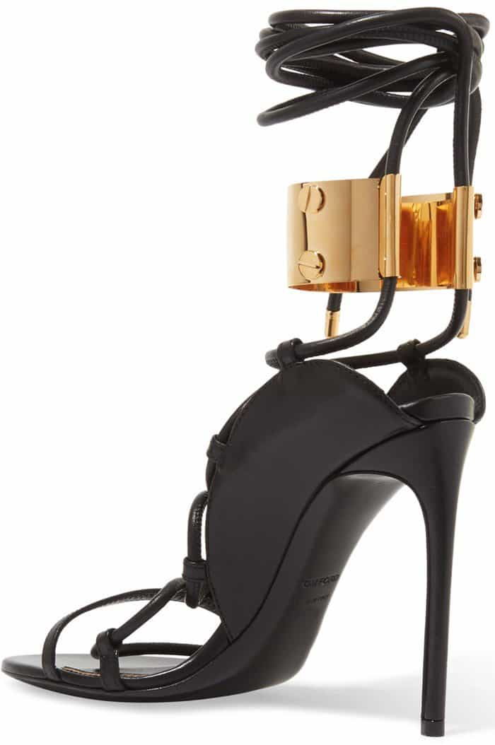 Tom Ford Strappy Leather Ankle-Cuff 105mm Sandals