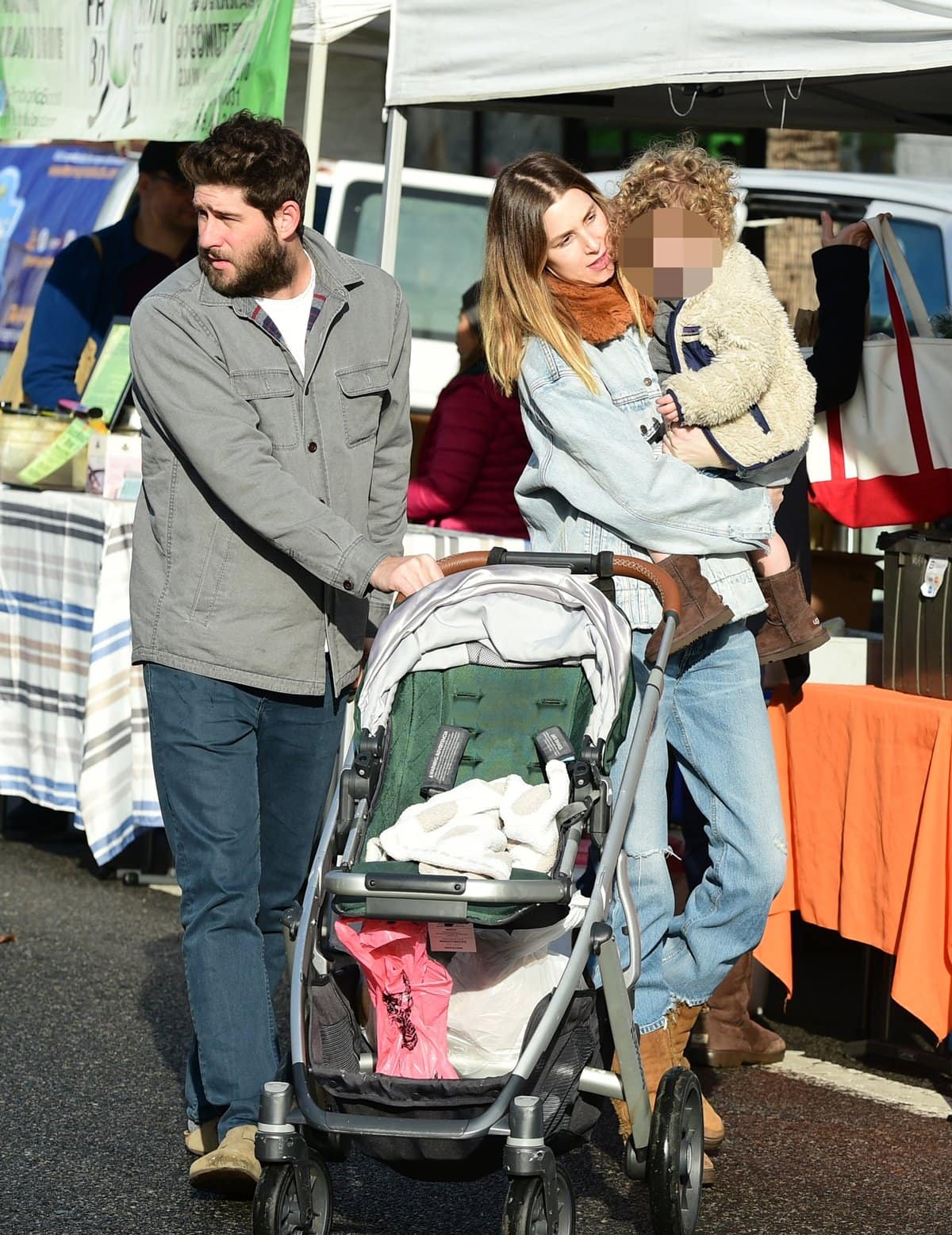 Whitney Port and husband Tim Rosenman take their son Sonny Sanford Rosenman to the Farmers' Market