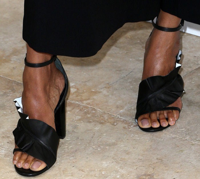 Zoe Saldana wearing Mercedes Castillo's 'Katrina' sandals
