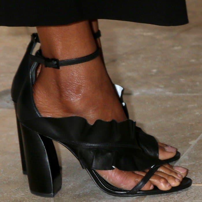 Zoe Saldana wearing Mercedes Castillo's 'Katrina' sandals