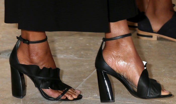 Zoe Saldana wearing Mercedes Castillo's 'Katrina' sandals