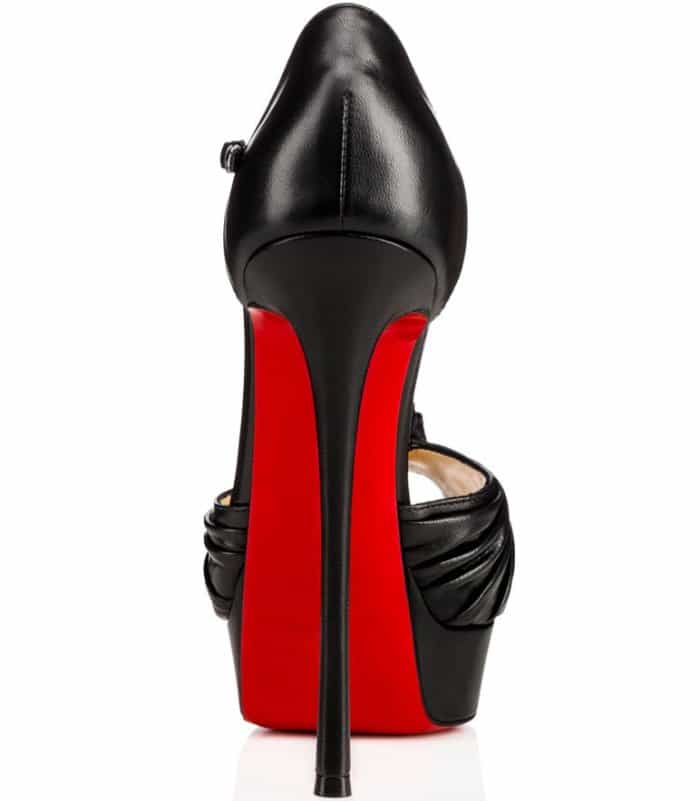 Black Leather Christian Louboutin “Marchavekel” Sandals