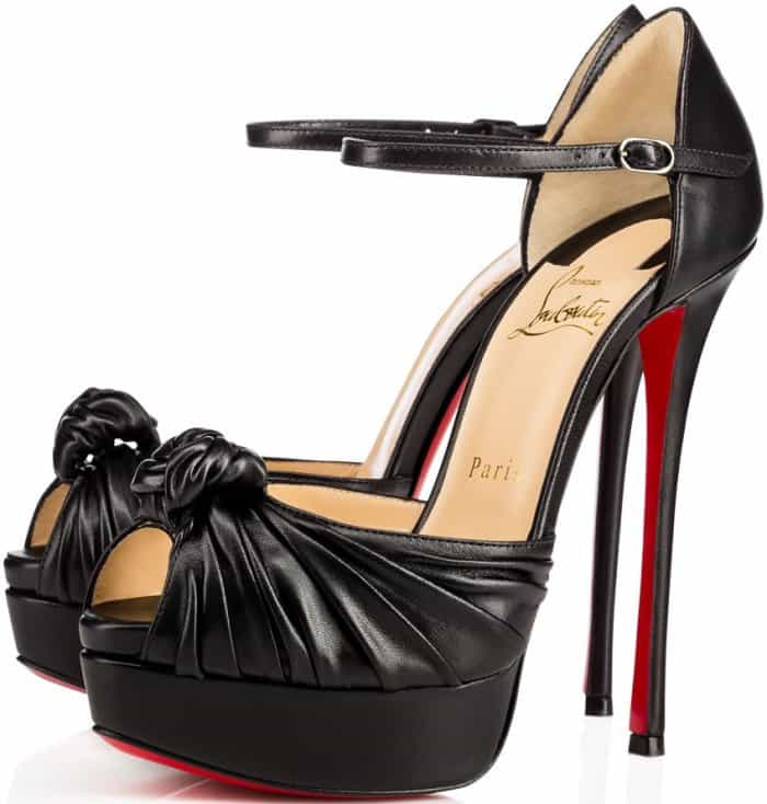 Black Leather Christian Louboutin “Marchavekel” Sandals