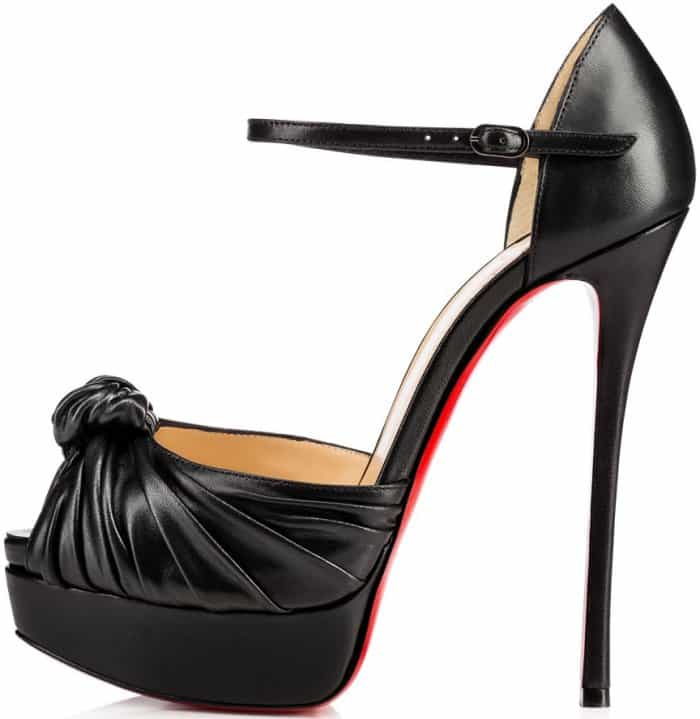 Black Leather Christian Louboutin “Marchavekel” Sandals