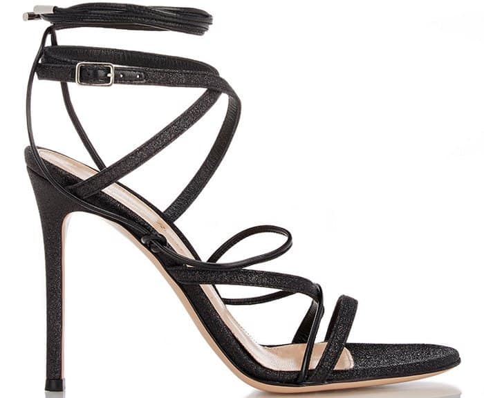 Gianvito Rossi Glitter Ankle-Strap Sandals