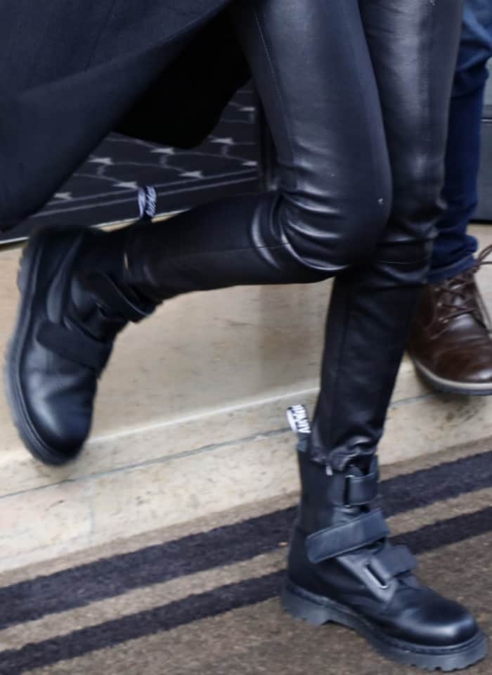 Gigi Hadid rocks black Dr. Martens Coralia adjustable strap boots