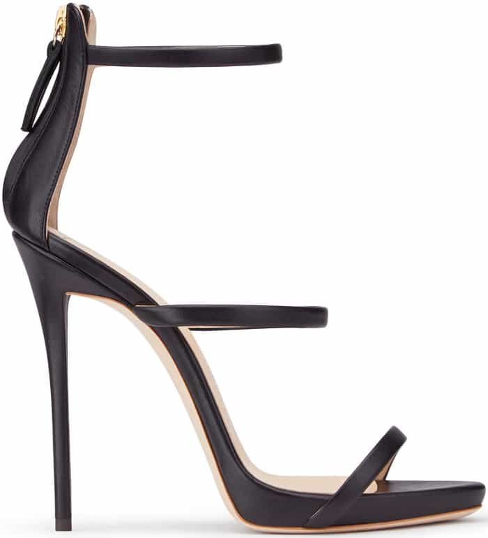 Giuseppe Zanotti "Harmony" Sandals in Black Nappa Leather