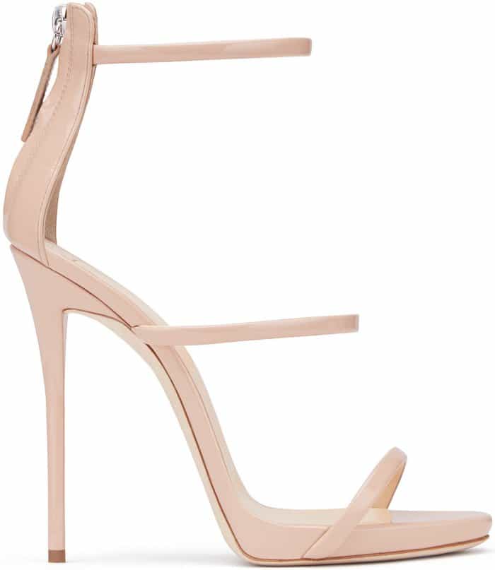 Giuseppe Zanotti "Harmony" Sandals in Bronze Patent Leather