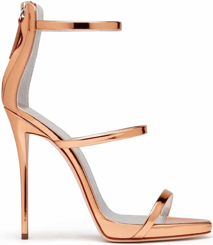 Giuseppe Zanotti "Harmony" Sandals in Metallic Rose Gold