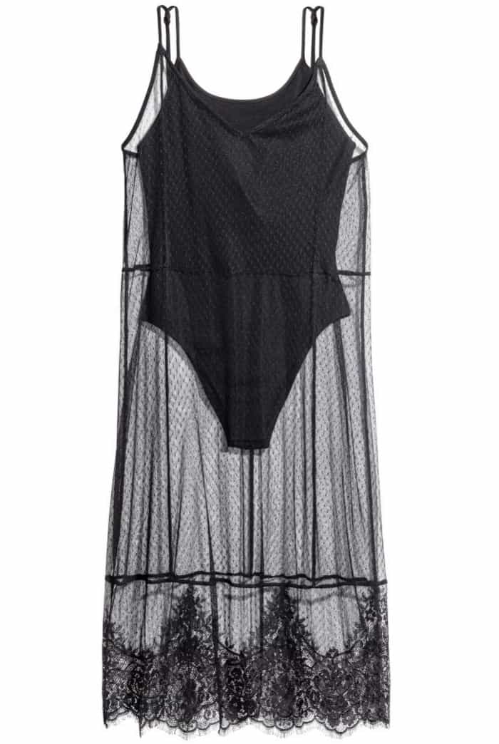 H&M Loves Coachella Mesh Dress with Bodysuit
