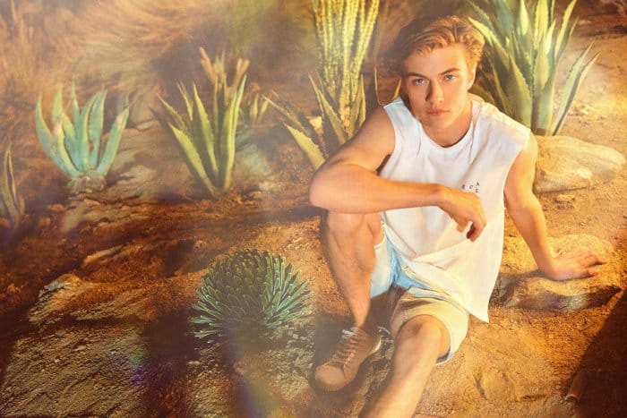 Lucky Blue Smith was the male face of H&M's Coachella Collection Atomics
