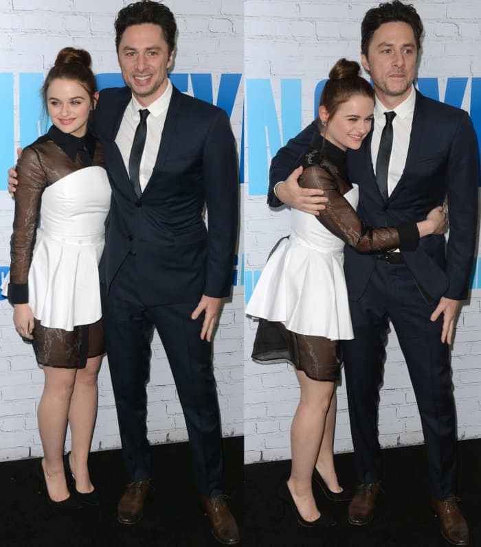 Joey King with Zach Braff at "Going in Style" New York premiere