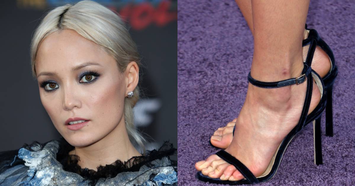 Pom Klementieff in Chanel and Black Heels