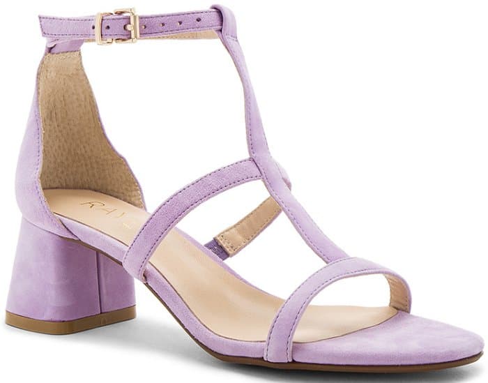 Raye “Aggie” Sandals in Lilac Suede