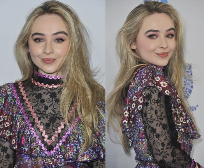 Sabrina Carpenter at the WE Day event held at The Forum in Inglewood, California, on April 27, 2017