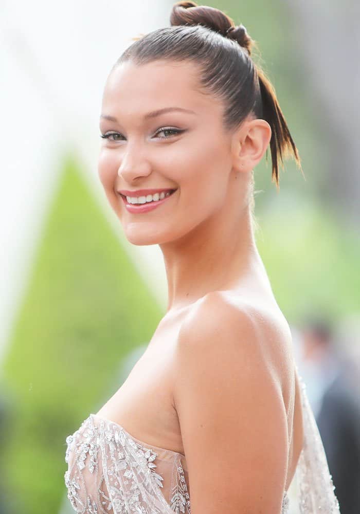 Bella Hadid arrives for the 24th annual amFAR fundraiser during the Cannes Film Festival at the Hotel Eden Roc in Cap D'Antibes on May 25, 2017