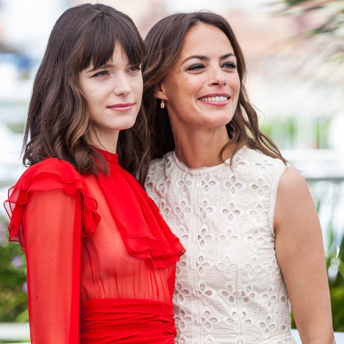 Stacy Martin and Berenice Bejo promoting Michel Hazanavicius' latest flick film 'Redoubtable'