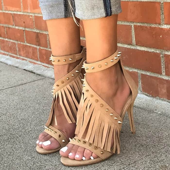 Studded Fringe 'Cristina' Sandals