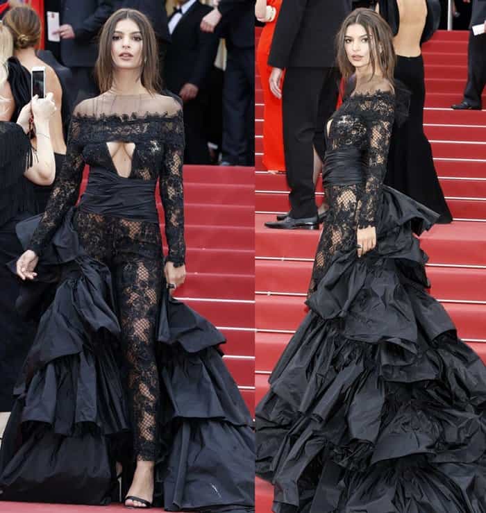 Emily Ratajkowski at the 70th annual Cannes Film Festival 'Nelyubov' premiere held at Palais des Festivals in Cannes, France.