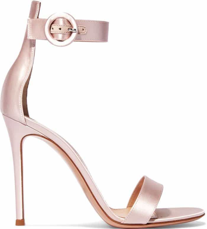 Gianvito Rossi Portofino Ankle-Strap Sandals Satin