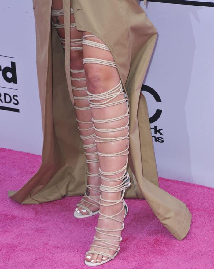 Halsey wearing Monika Chiang Kora gladiator sandals