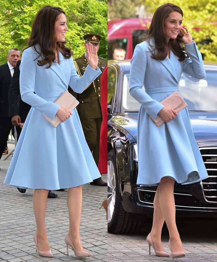 Kate Middleton was all smiles as she greeted the public during her visit to Luxembourg to celebrate the 150th anniversary of the Treaty of London