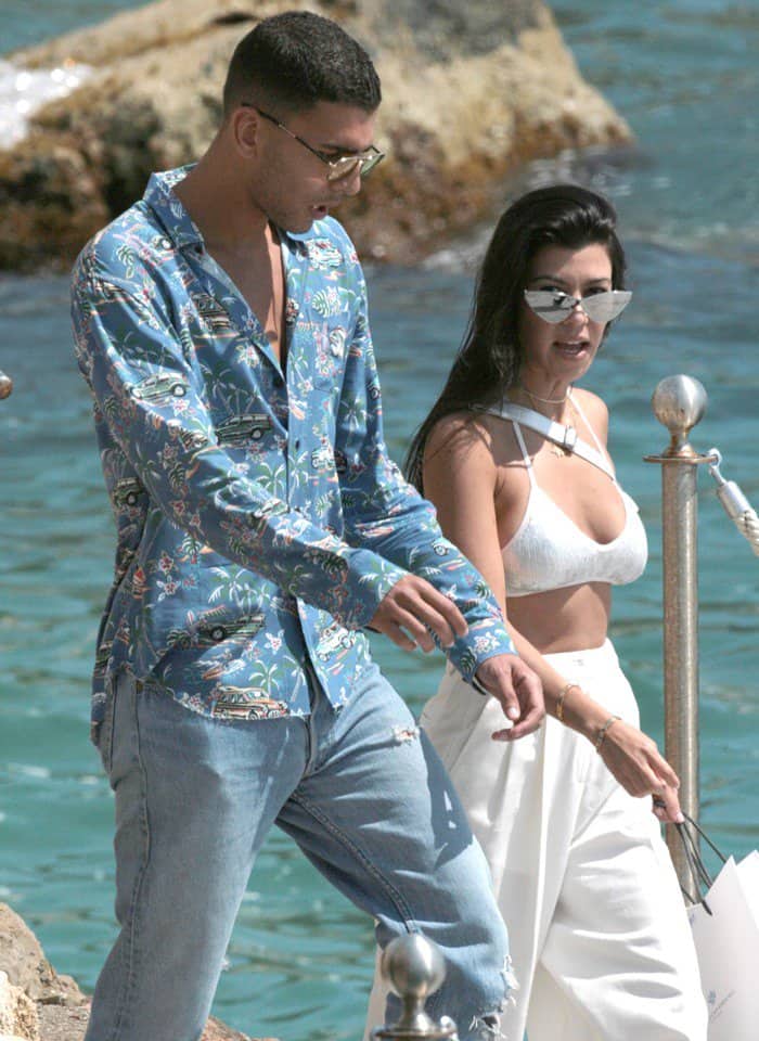 Kourtney Kardashian spotted with new flame Younes Bendjima on a date during the 70th annual Cannes Film Festival.