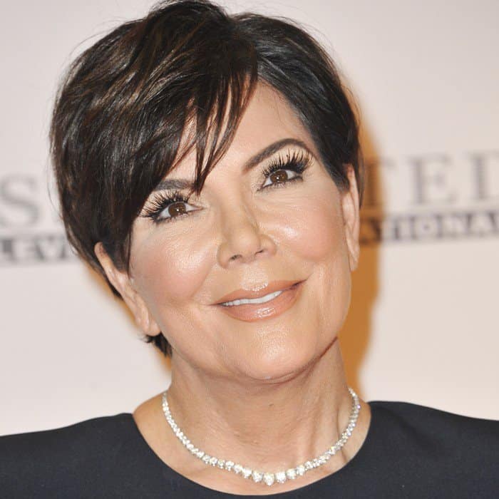 Kris Jenner's glittering diamond necklace