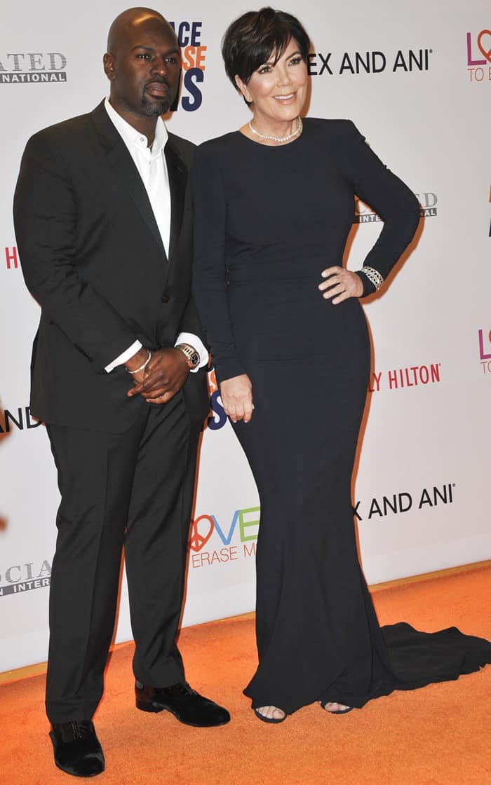 Kris Jenner can't stop smiling as she snuggles up to boyfriend Corey Gamble