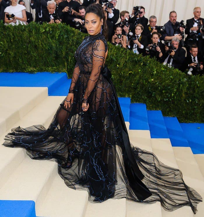 La La Anthony wearing a custom Thai Nguyen Atelier gown