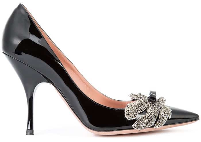 Rochas rhinestone embellished pumps