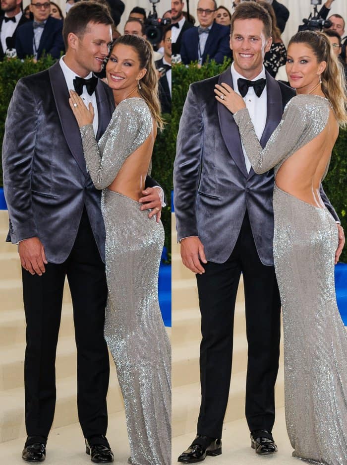 Gisele Bündchen with husband Tom Brady at the 2017 Met Gala