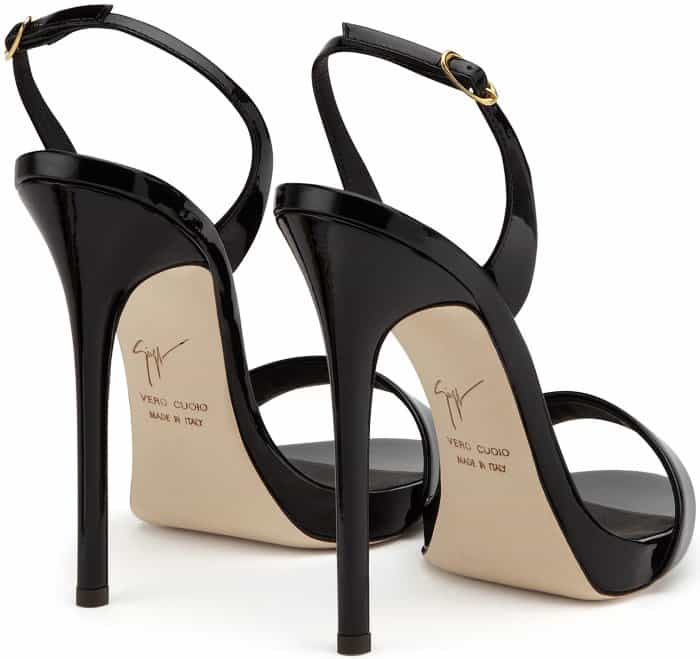 Giuseppe Zanotti “Sophie” Sandals in Black Patent Leather